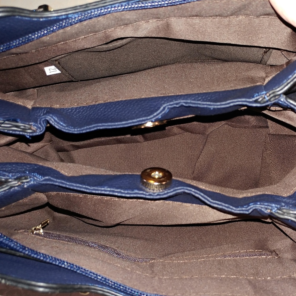 Faux Leather Bag Purple NWOT - Picture 5 of 5